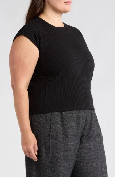 Eileen Fisher Ribbed Dolman Sleeve Top