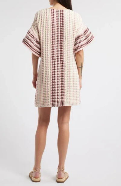Saylor Allirra Open Stitch Knit Shift Minidress