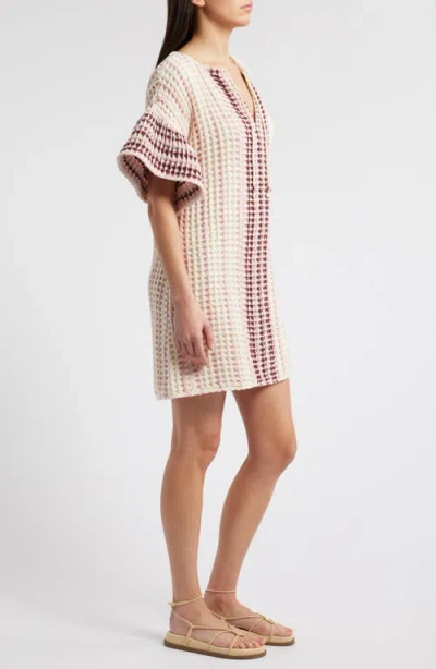 Saylor Allirra Open Stitch Knit Shift Minidress
