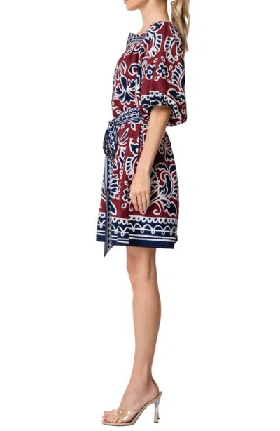 Ciebon Arya Print Tie Waist Dress