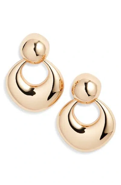 Open Edit Polished Frontal Hoop Earrings