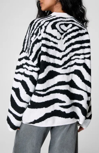 Nasty Gal Zebra Oversize Sweater