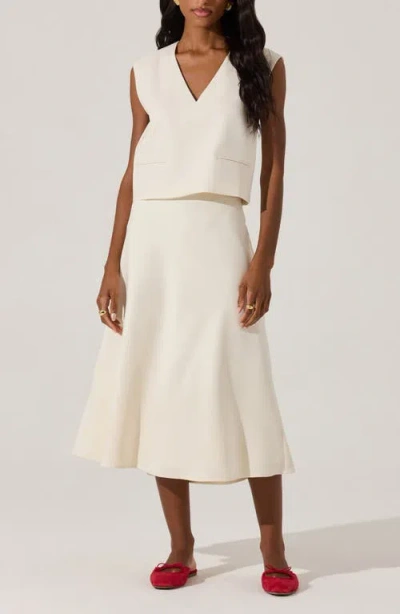Astr The Label Flared Midi Skirt