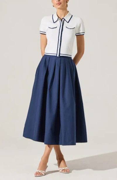 Astr The Label Cotton Midi Skirt
