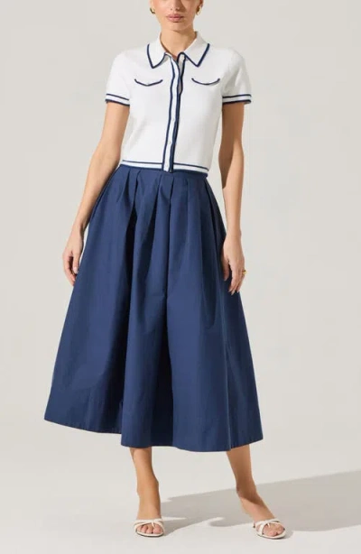 Astr The Label Cotton Midi Skirt