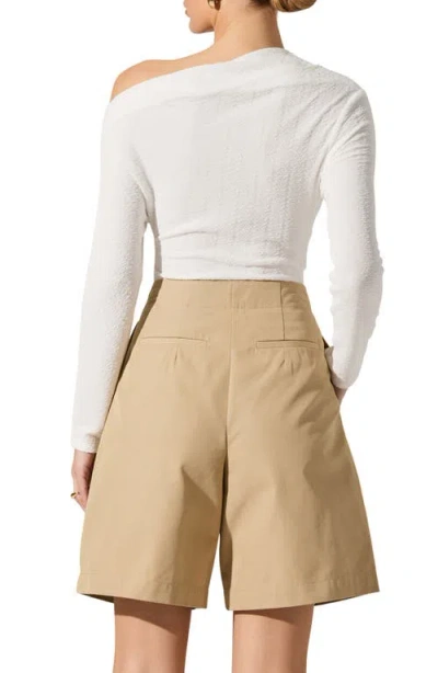 Astr The Label One Shoulder Textured Top