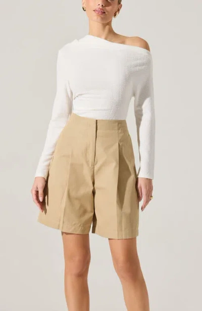 Astr The Label One Shoulder Textured Top