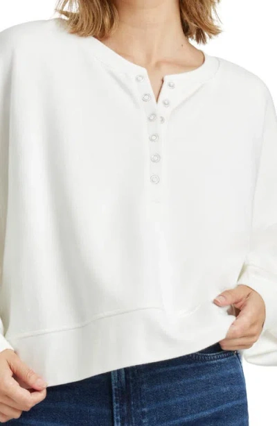 Splendid Henley Balloon Sleeve Sweatshirt