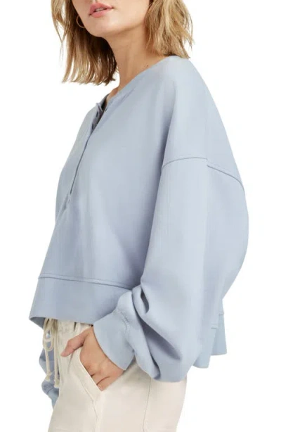 Splendid Henley Balloon Sleeve Sweatshirt