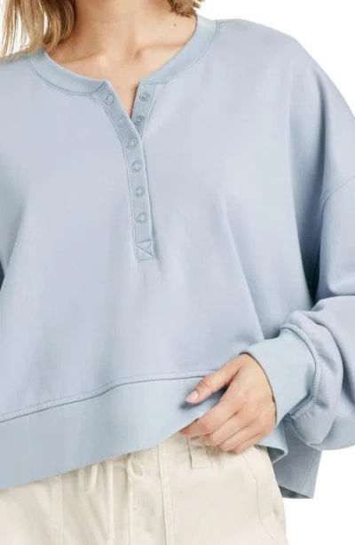 Splendid Henley Balloon Sleeve Sweatshirt