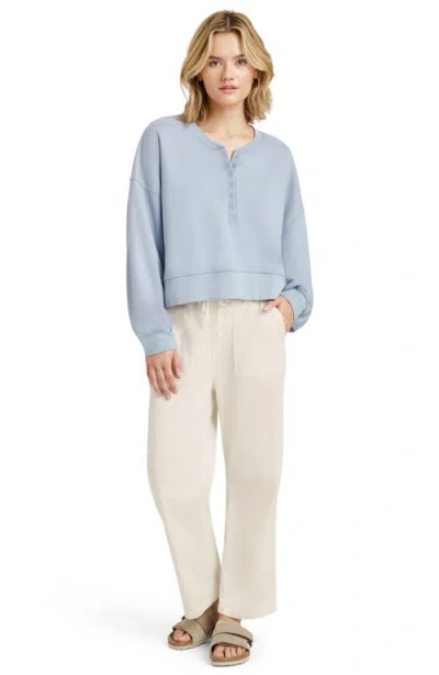Splendid Henley Balloon Sleeve Sweatshirt