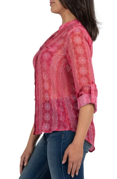 Kut From The Kloth Jasmine Chiffon Button-up Shirt