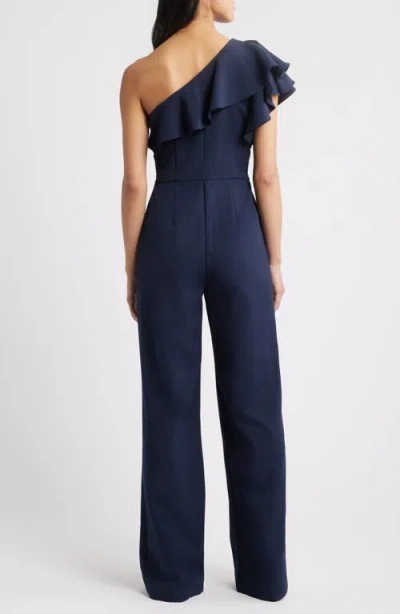 Eliza J One Shoulder Ruffle Jumpsuit