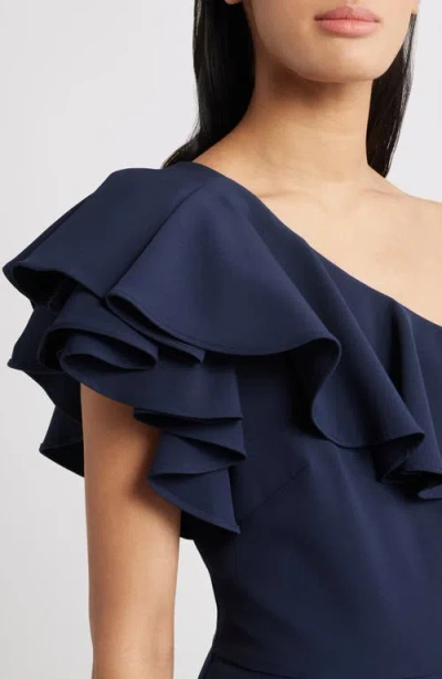 Eliza J One Shoulder Ruffle Jumpsuit