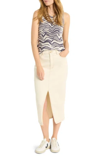 Nic + Zoe Wave Mix Knit Tank Top In Indigo