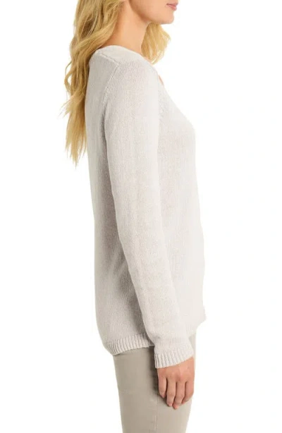 Nic + Zoe Mid Rise Straight Pocket Jeans In Beige In Gray