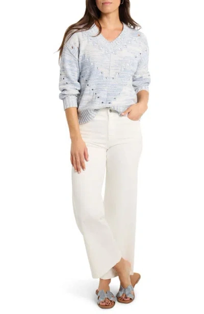 Nic + Zoe Pointelle Cord Sweater