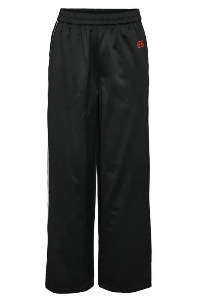 Noisy May Jess Side Stripe Satin Wide Leg Pants