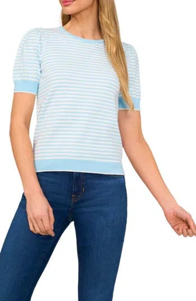 Cece Stripe Short Sleeve Sweater