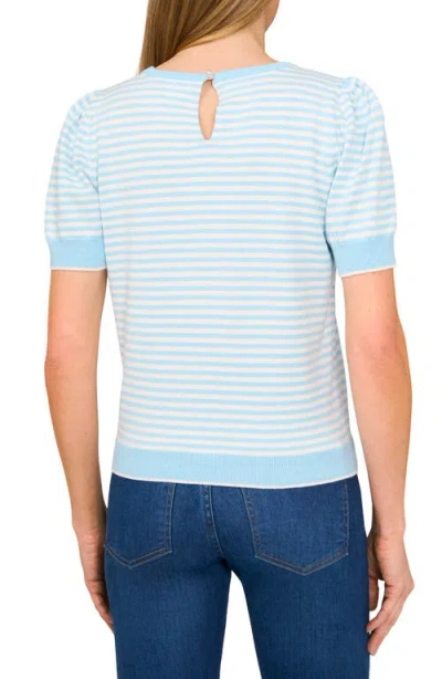 Cece Stripe Short Sleeve Sweater