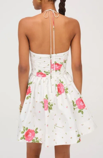 For Love & Lemons Rosebud Corset Halter Minidress