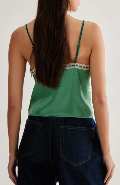 Nasty Gal Lace Trim Satin Camisole