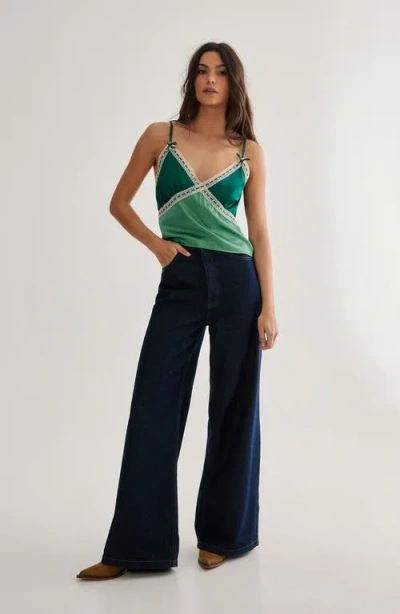 Nasty Gal Lace Trim Satin Camisole