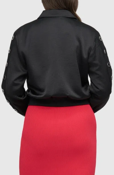 Dkny Grommet Satin Bomber