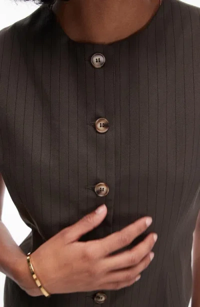 Topshop Tailored Fit Pinstripe Waistcoat