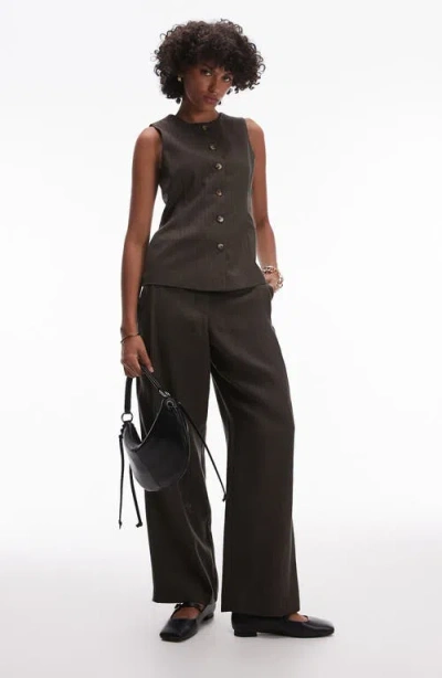 Topshop Tailored Fit Pinstripe Waistcoat