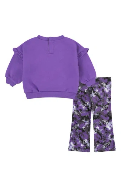 Nike Fresh Cut Sweatshirt & Leggings Set In Purple