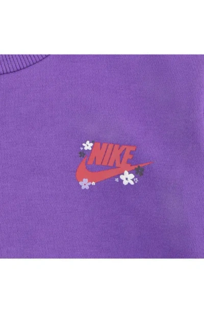 Nike Fresh Cut Sweatshirt & Leggings Set In Purple