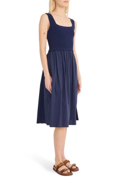 Luxely Mixed Media A-line Dress