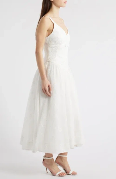 Likely Breena Eyelet Midi Sundress