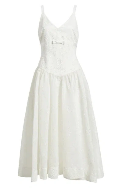 Likely Breena Eyelet Midi Sundress
