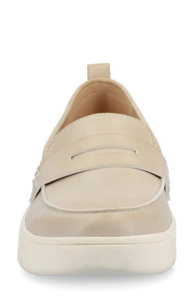 Journee Collection Journee Womens Tayla Medium And Wide Width Penny Loafer In Neutral