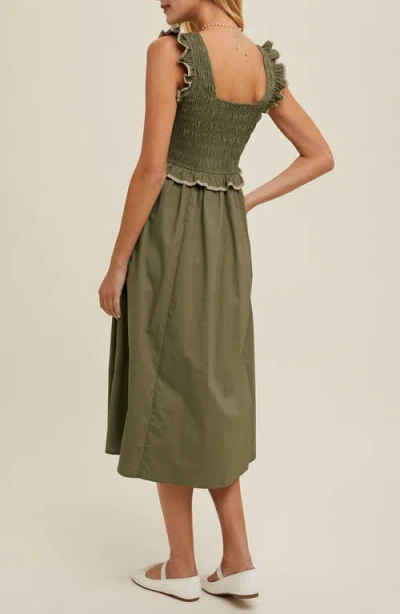 Wishlist Ruffle Tank Midi Dress