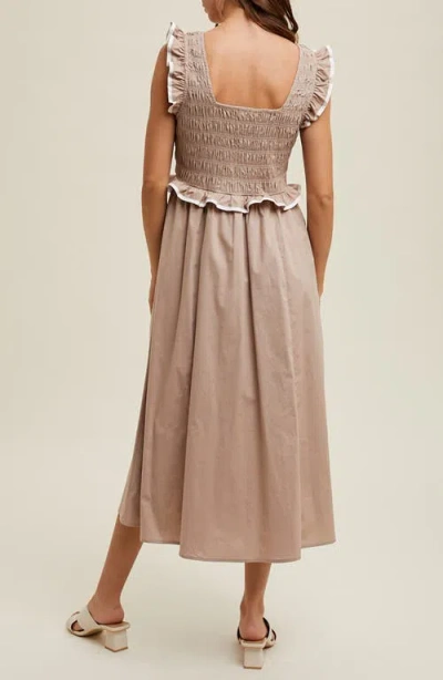 Wishlist Ruffle Tank Midi Dress