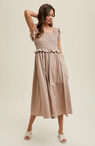 Wishlist Ruffle Tank Midi Dress