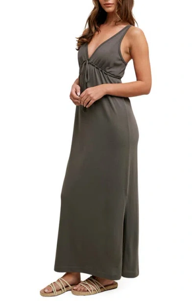Wishlist Open Back Knit Maxi Dress In Gray