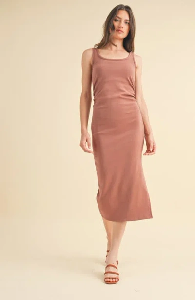 Wishlist Side Ruched Knit Midi Dress