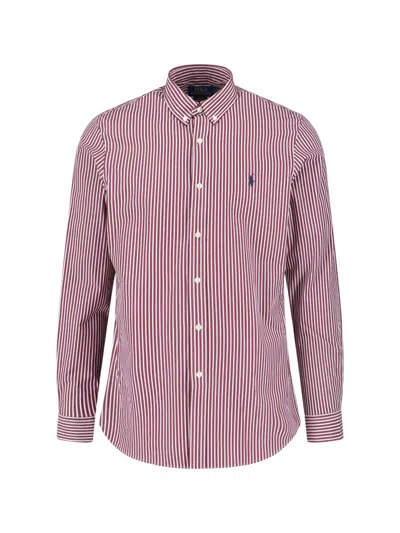 Polo Ralph Lauren Long Sleeve Sport Shirt Clothing In Red