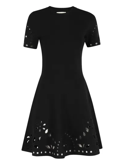 Ulla Johnson Fania Short Sleeve Knit Mini Dress Noir