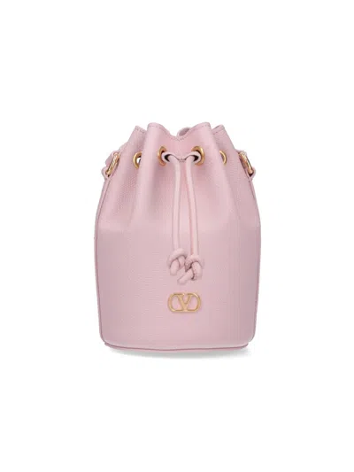 Valentino Bucket Bag With Gold-tone Hardware And Textured Finish