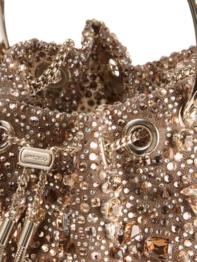 Jimmy Choo Bon Bon Crystal-embellished Bucket Bag