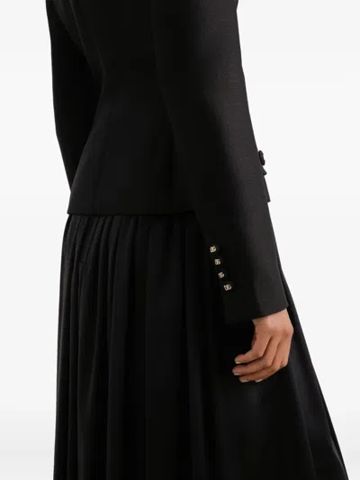 Dolce & Gabbana Embellished Button-up Jacket In Black