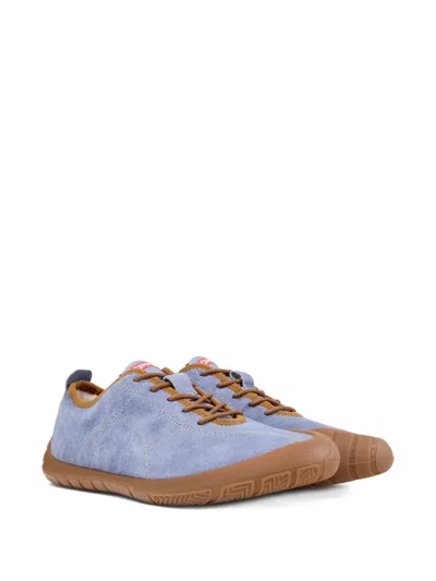 Camper Peu Path Lace-up Nubuck Leather Sneakers In Blue