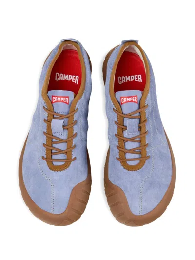 Camper Peu Path Lace-up Nubuck Leather Sneakers In Blue