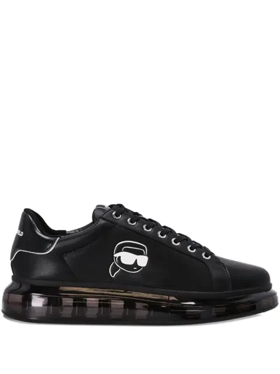Karl Lagerfeld Logo-embellished Sneakers In Black