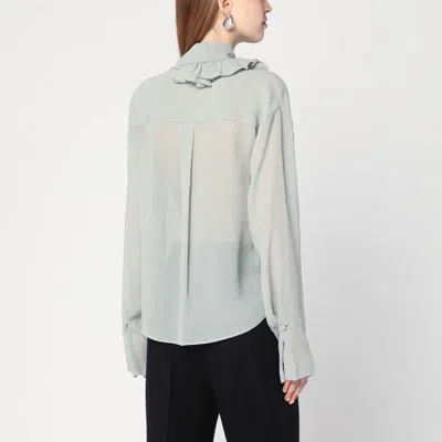 Alberta Ferretti Alberta Ferreti  Ice-colored Shirt With Floral Detail